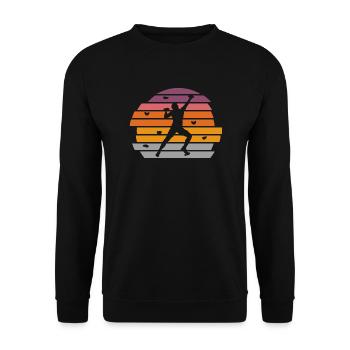 Klettern Boulder Bouldern Bergsteiger - Unisex Pullover - Schwarz - Vorne - Alina (178cm) & Michal (187cm)
