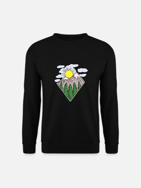 Berge Wandern Wanderer - Unisex Pullover - Schwarz