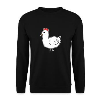 Poulet coq - Sweat-shirt Unisexe - noir - Devant - Alina (178cm) & Michal (187cm)