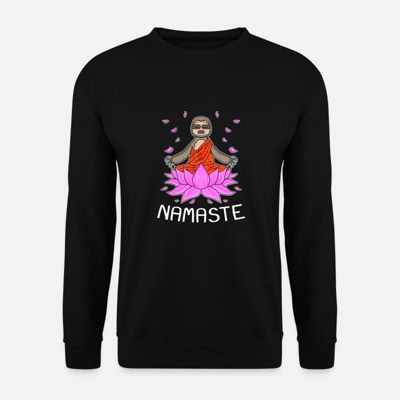 Yoga Namaste Sloth - Unisex Sweatshirt - black