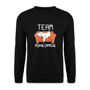 Team Home Office Seagull Relax Lazy funny - Unisex Sweatshirt - black - Front - Alina (178cm) & Michal (187cm)