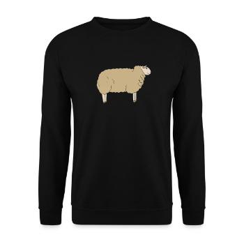 East Frisian dairy sheep - Unisex Sweatshirt - black - Front - Alina (178cm) & Michal (187cm)