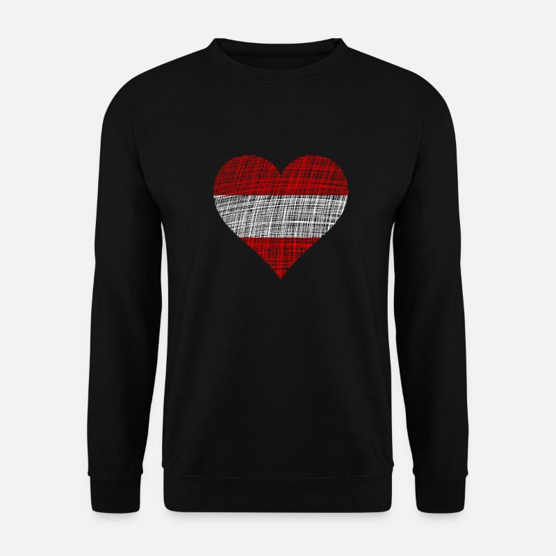 Österreich Herz - Unisex Pullover - Schwarz