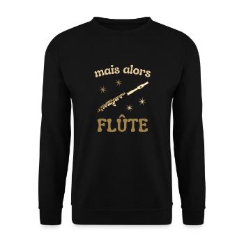 MAIS ALORS FLUTE - Sweat-shirt Unisexe - noir - Devant - Alina (178cm) & Michal (187cm)