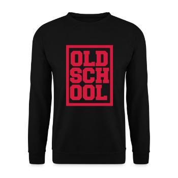 Old School Hip Hop Text T-Shirt Retro Geschenk - Unisex Pullover - Schwarz - Vorne - Alina (178cm) & Michal (187cm)