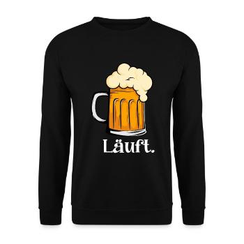 Runs Beer - Unisex Sweatshirt - black - Front - Alina (178cm) & Michal (187cm)