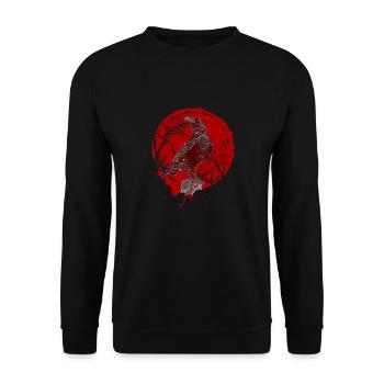 Oiseau corbeau corbeau - Sweat-shirt Unisexe - noir - Devant - Alina (178cm) & Michal (187cm)