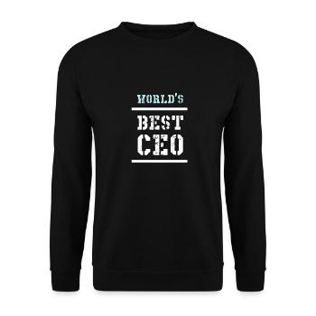 WORLD'S BEST CEO - Unisex Sweatshirt - black - Front - Alina (178cm) & Michal (187cm)