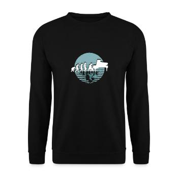 Pianiste de l'évolution | joue du piano - Sweat-shirt Unisexe - noir - Devant - Alina (178cm) & Michal (187cm)