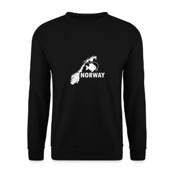 Pêche en Norvège - Sweat-shirt Unisexe - noir - Devant - Alina (178cm) & Michal (187cm)