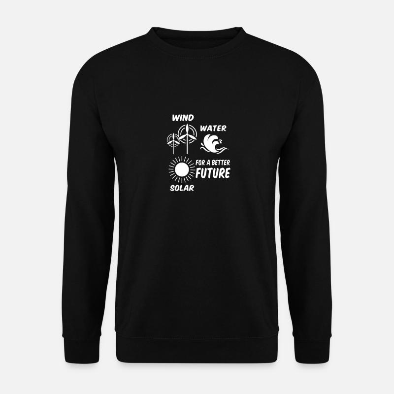 Transition énergie solaire éolienne - Sweat-shirt Unisexe - noir