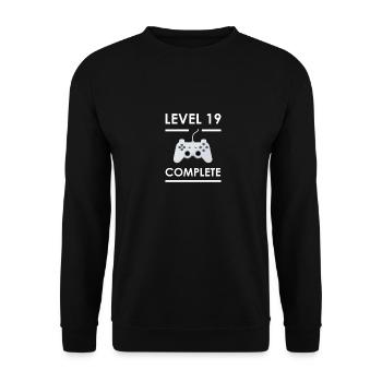 19 years old 19th birthday gaming - Unisex Sweatshirt - black - Front - Alina (178cm) & Michal (187cm)