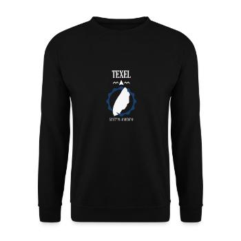 Texel Landkarte Koordinaten - Unisex Pullover - Schwarz - Vorne - Alina (178cm) & Michal (187cm)