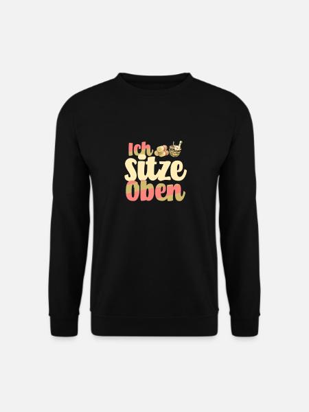 Sauna ich sitze oben - Unisex Pullover - Schwarz