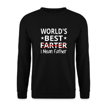 Der beste Farter der Welt, ich meine Vater - Unisex Pullover - Schwarz - Vorne - Alina (178cm) & Michal (187cm)