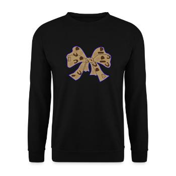 ribbon - Unisex Sweatshirt - black - Front - Alina (178cm) & Michal (187cm)