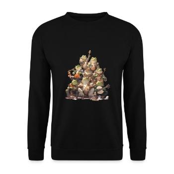 Grenouille - Sweat-shirt Unisexe - noir - Devant - Alina (178cm) & Michal (187cm)