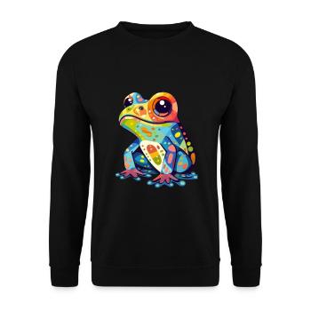 Grenouille - Sweat-shirt Unisexe - noir - Devant - Alina (178cm) & Michal (187cm)