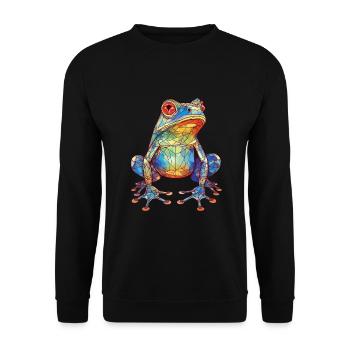 Grenouille - Sweat-shirt Unisexe - noir - Devant - Alina (178cm) & Michal (187cm)