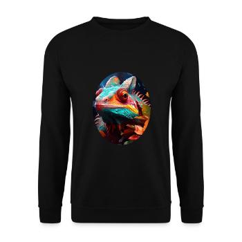Caméléon - Sweat-shirt Unisexe - noir - Devant - Alina (178cm) & Michal (187cm)