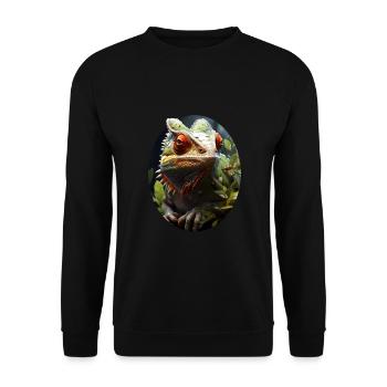 Caméléon - Sweat-shirt Unisexe - noir - Devant - Alina (178cm) & Michal (187cm)