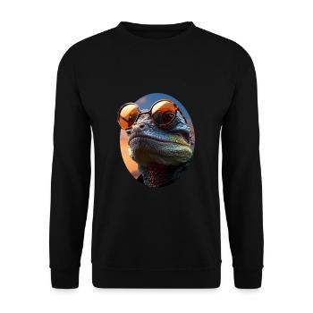 Caméléon - Sweat-shirt Unisexe - noir - Devant - Alina (178cm) & Michal (187cm)