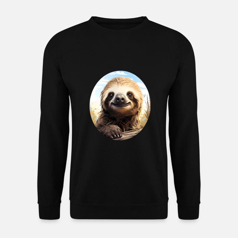 Faultier - Unisex Pullover - Schwarz