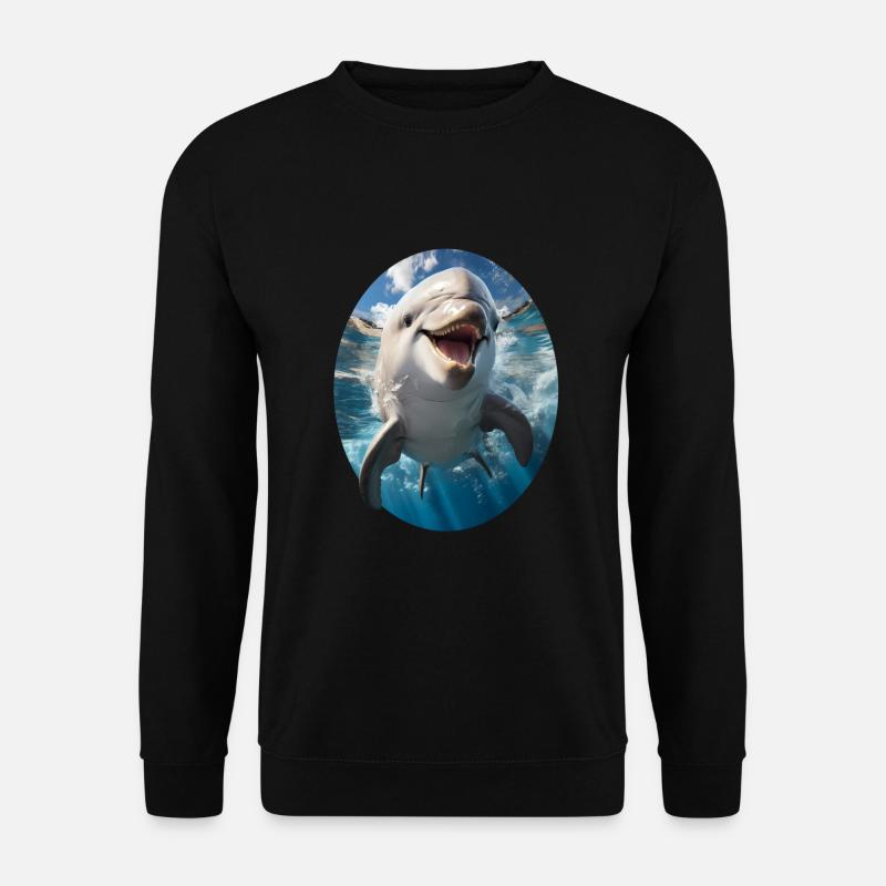 Delfin - Unisex Pullover - Schwarz