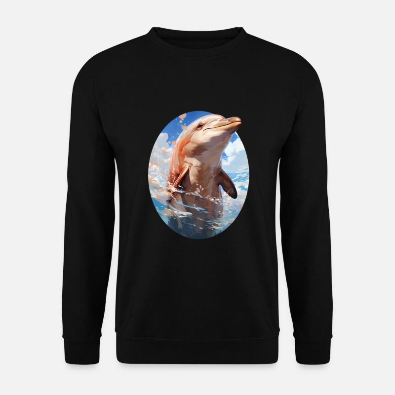 Delfin - Unisex Pullover - Schwarz