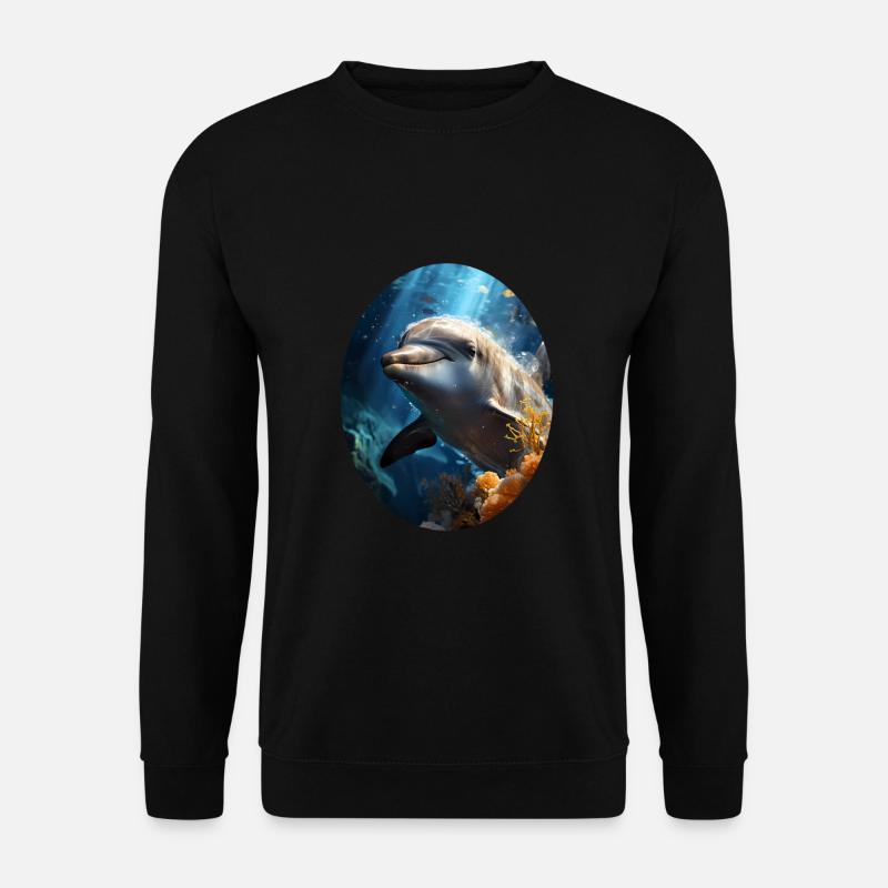 Dolphin - Unisex Sweatshirt - black