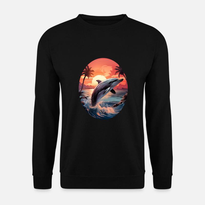 Delfin - Unisex Pullover - Schwarz