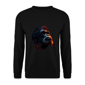 Gorilla - Unisex Sweatshirt - black - Front - Alina (178cm) & Michal (187cm)
