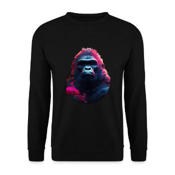 Gorilla - Unisex Sweatshirt - black - Front - Alina (178cm) & Michal (187cm)