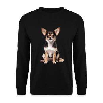 Chihuahua - Sweat-shirt Unisexe - noir - Devant - Alina (178cm) & Michal (187cm)