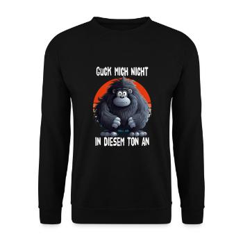Ne me regarde pas dans ce ton Gorille - Sweat-shirt Unisexe - noir - Devant - Alina (178cm) & Michal (187cm)