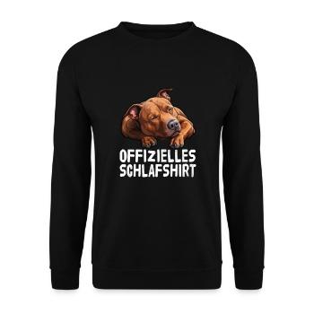 Chemise de sommeil officielle Pitbull - Sweat-shirt Unisexe - noir - Devant - Alina (178cm) & Michal (187cm)
