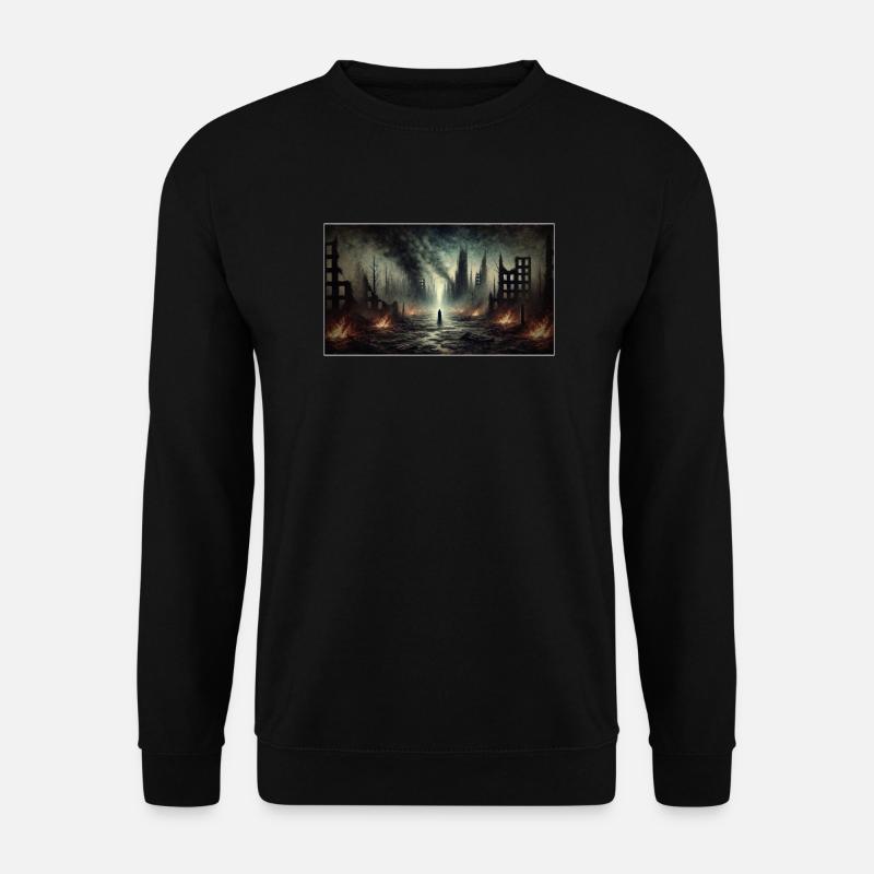 Post-apocalyptic ruins - Unisex Sweatshirt - black