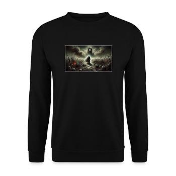 A knight in ruins - Unisex Sweatshirt - black - Front - Alina (178cm) & Michal (187cm)