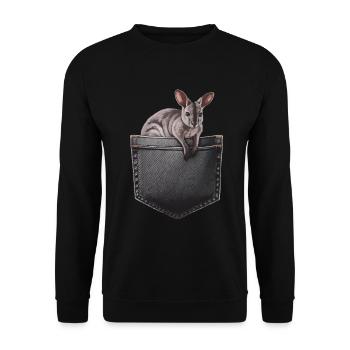 Wallaby - Unisex Pullover - Schwarz - Vorne - Alina (178cm) & Michal (187cm)