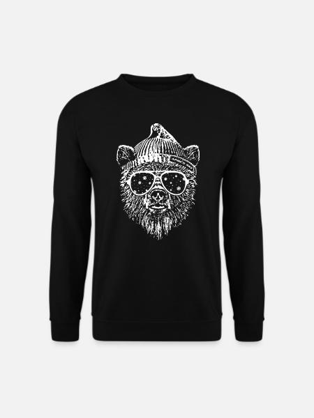 SKI BÄR - Vintage Grizzly - Unisex Pullover - Schwarz