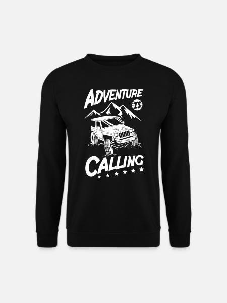 Adventure is Calling Jeeps - Unisex Sweatshirt - black
