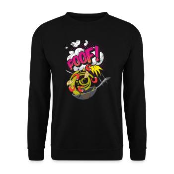 Pop Art Cuisine Rétro Comic Esthétique Wok Culinaire - Sweat-shirt Unisexe - noir - Devant - Alina (178cm) & Michal (187cm)