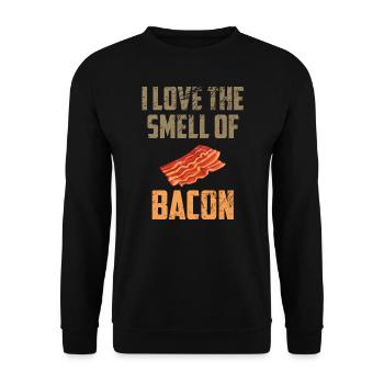Bacon Lover I Love The Smell Of Bacon Keto Diet - Unisex Sweatshirt - black - Front - Alina (178cm) & Michal (187cm)
