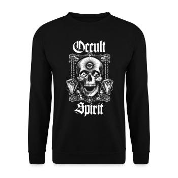 Skull Bone Pendulums - Unisex Sweatshirt - black - Front - Alina (178cm) & Michal (187cm)