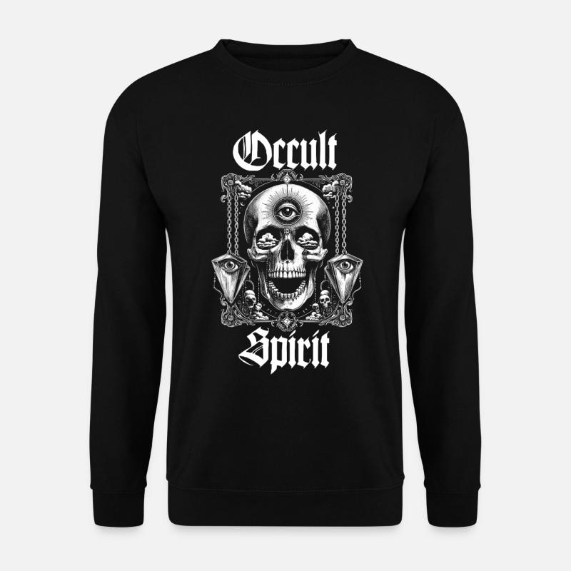 Schädelknochen-Pendel - Unisex Pullover - Schwarz