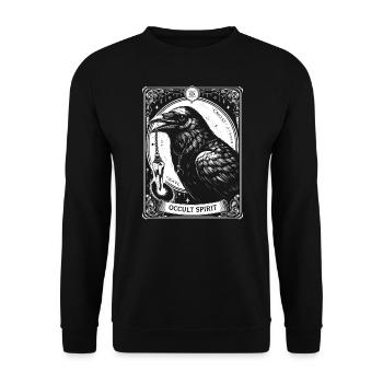 Occult Spirit Raven Pendulum - Unisex Sweatshirt - black - Front - Alina (178cm) & Michal (187cm)