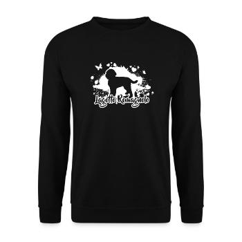 LAGOTTO ROMAGNOLO Hunde Hund Wilsigns - Unisex Pullover - Schwarz - Vorne - Alina (178cm) & Michal (187cm)