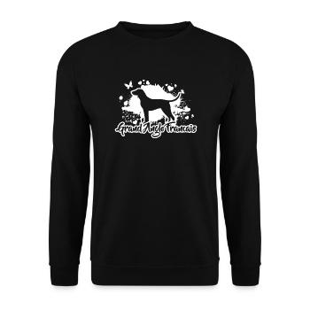 GRAND ANGLO FRANCAIS Chiens de chasse Chiens Wilsigns - Sweat-shirt Unisexe - noir - Devant - Alina (178cm) & Michal (187cm)