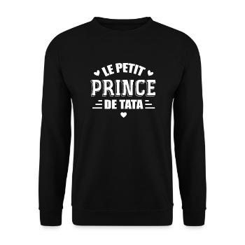Bébé petit prince de tata - Sweat-shirt Unisexe - noir - Devant - Alina (178cm) & Michal (187cm)