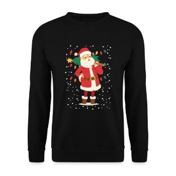 Santa Claus, Santa Claus, Christmas - Unisex Sweatshirt - black - Front - Alina (178cm) & Michal (187cm)